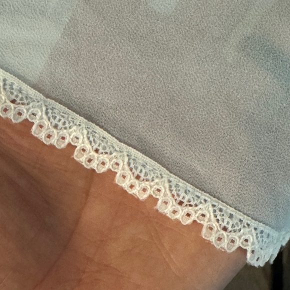Elegant Lace Trimmed Nightgown Light Blue girly glam, playful intimate wear - Picture 11 of 11